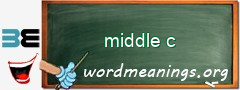 WordMeaning blackboard for middle c